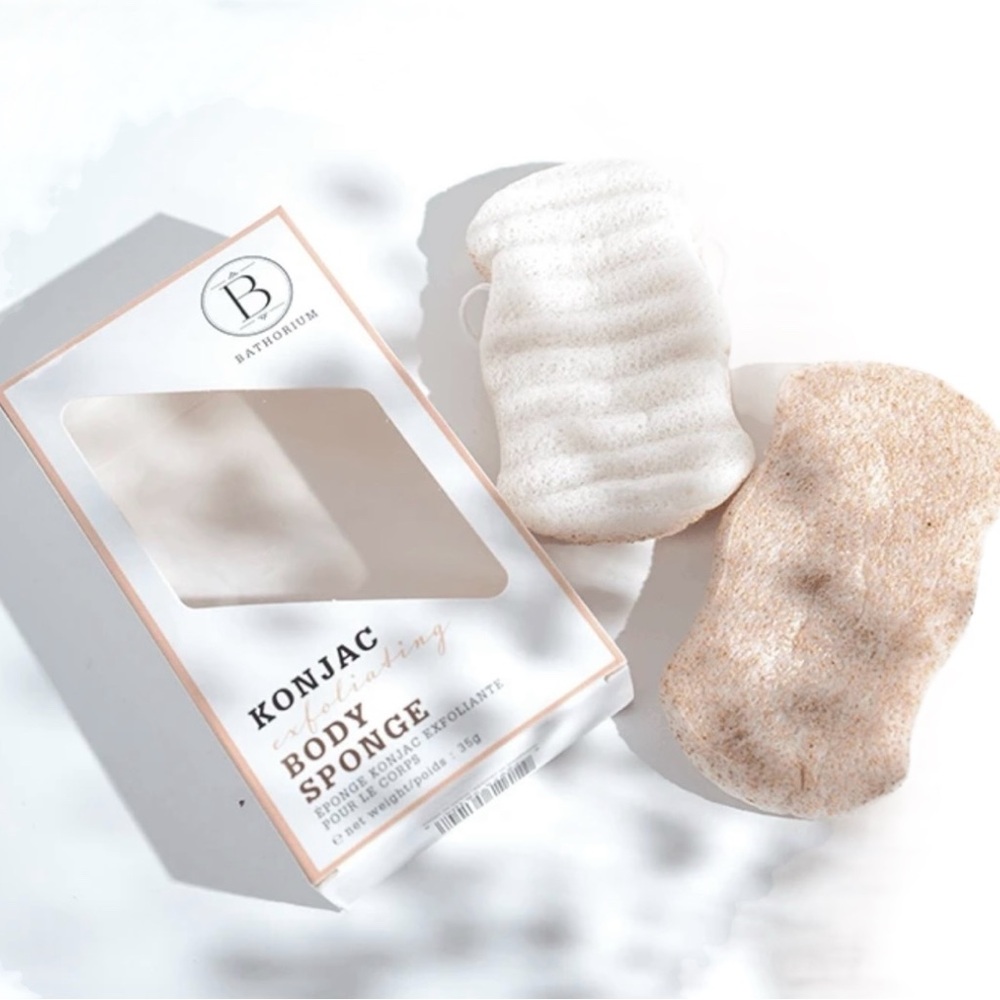 Bathorium Konjac Walnut Shell Exfoliating Body Sponge